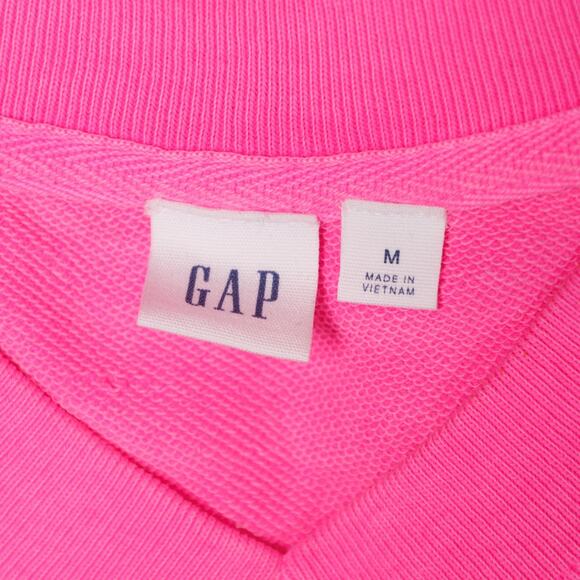 Gap Atomic Pink French Terry Oversized V Neck Sweatshirt Womens Size M NWOT - Picture 3 of 12